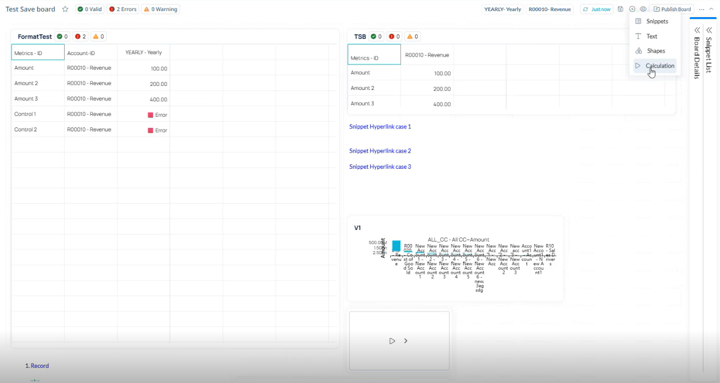 Select Calculation from the plus dropdown menu