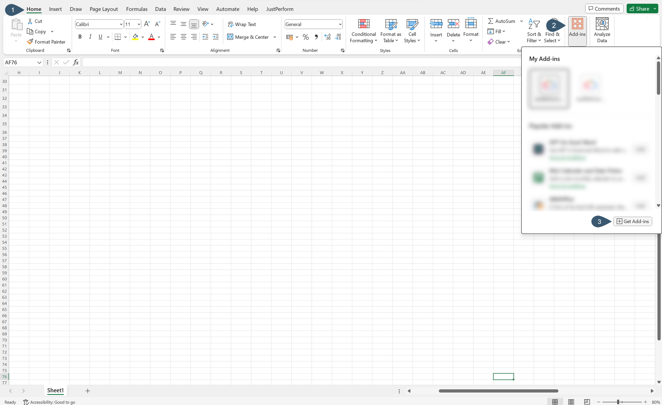 Image about getting the Financial Reporting et Close & Consolidation Excel add-in