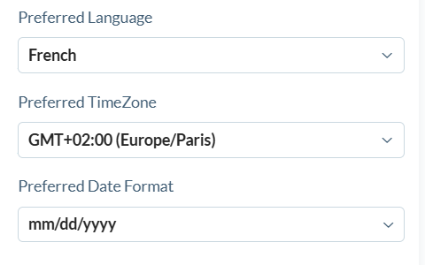 User Preferences