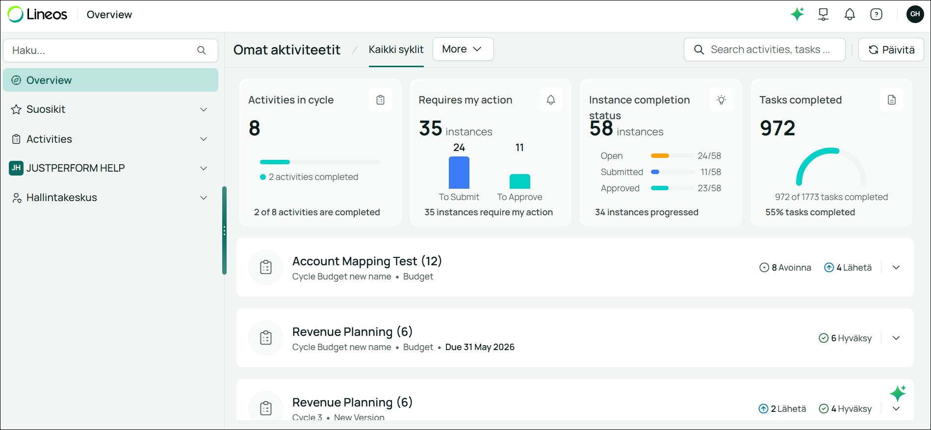 Image of the Home page of the module