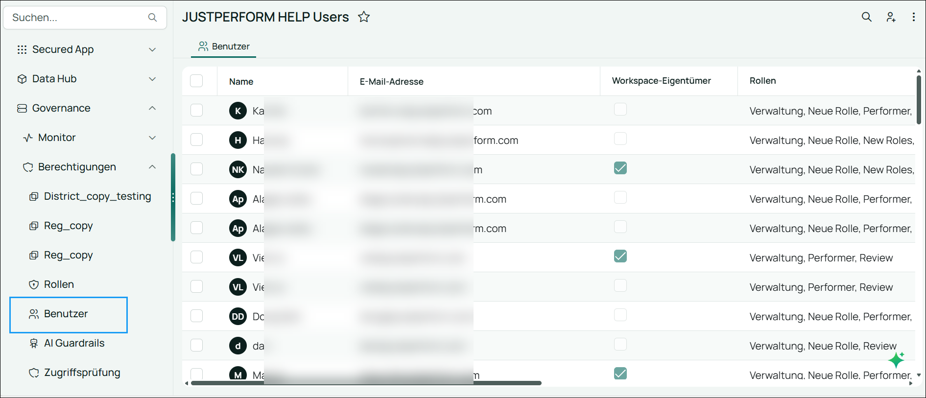 Image of the Users page