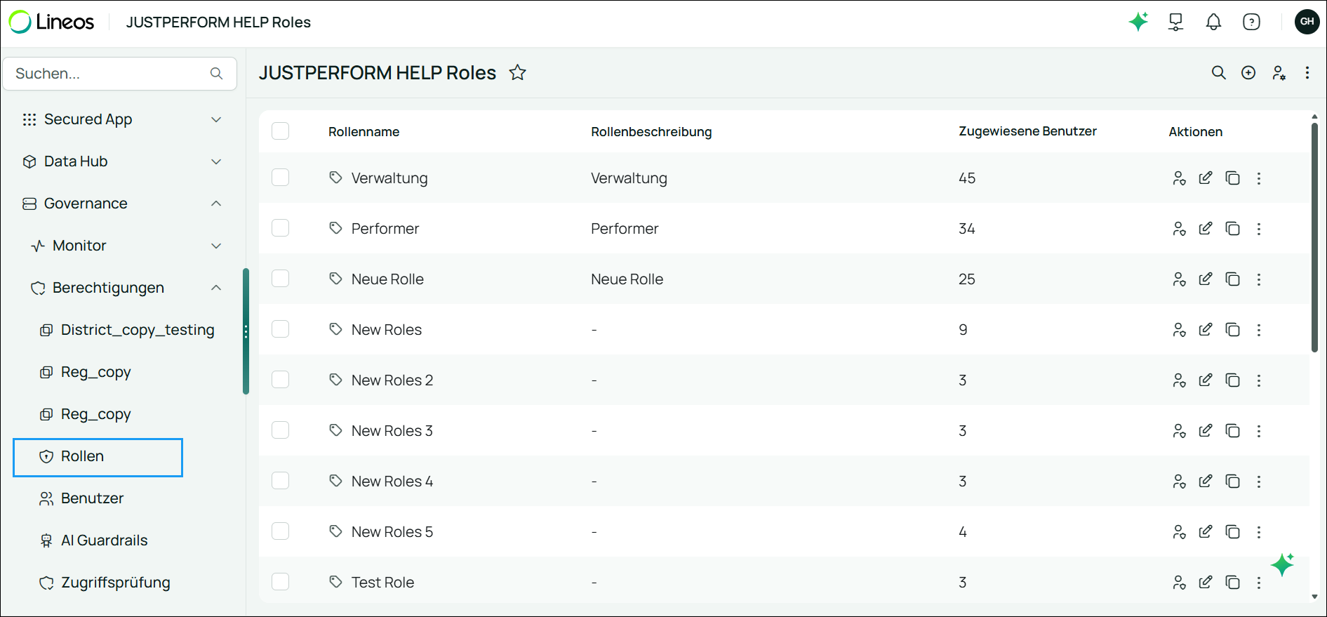 Image of the Roles page